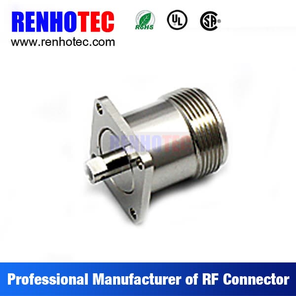 N Female Connector Straight Flange 75ohm RF Connector